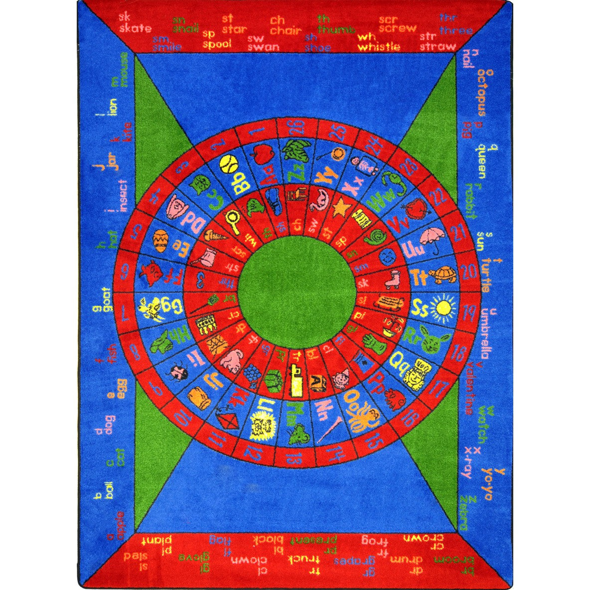 Play On Words 5'4" x 7'8" area rug in color Multi