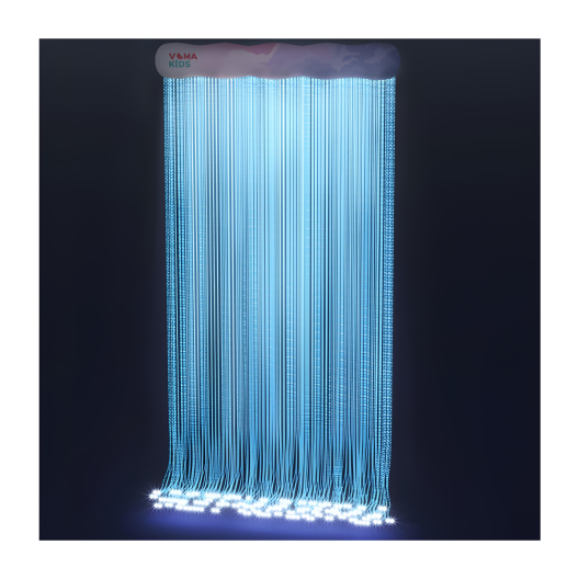 Shimmering Fiber Optic Light Curtain with 8 Color Settings