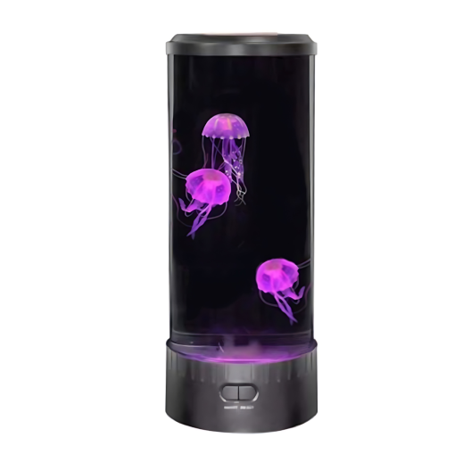 Round Jellyfish Lamp with Remote Control (15" H x 5" W x 5" L)