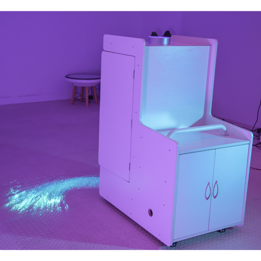 4ft All-in-One Portable Sensory Cart with Bluetooth Projector (50.75" H x 35.50 L x 25" W)