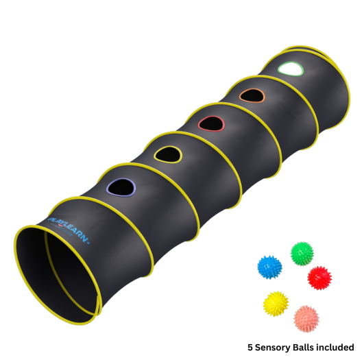 Pop Up Tunnel with 5 Sensory Balls