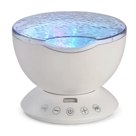 Ocean Wave Projector with Sound and Remote Control (4.96" Diameter x 4.13" H)