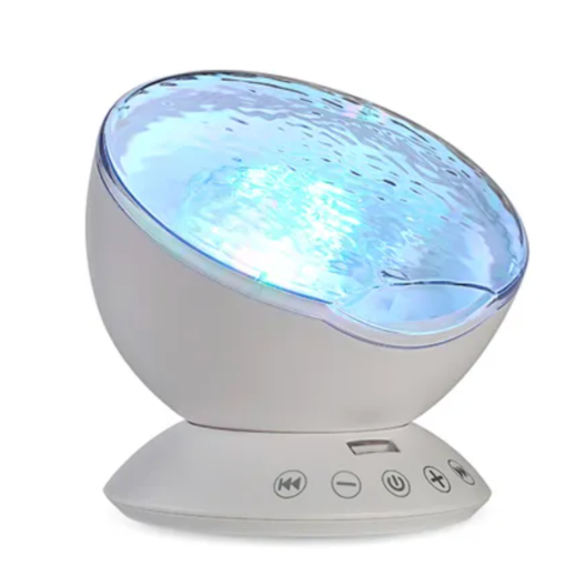 Ocean Wave Projector with Sound and Remote Control (4.96" Diameter x 4.13" H)