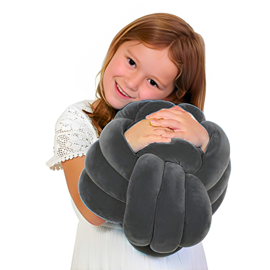 Cuddle Ball Sensory Pillow - Grey (10" L x 10" W x 10" H)