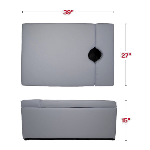Light Grey Rectangular Base For Bubble Tube & Fiber Optic (39" L x 27" W x 15" H)
