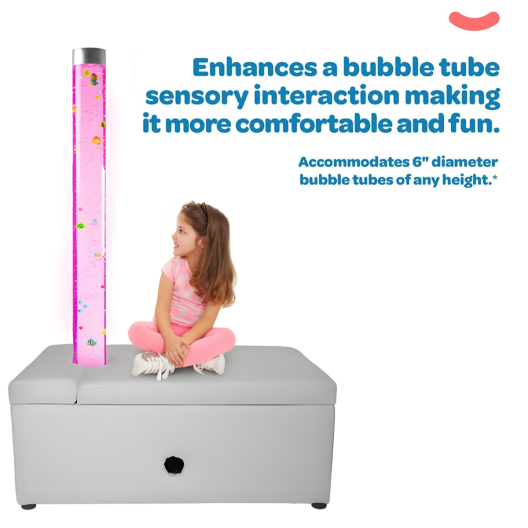Light Grey Rectangular Base For Bubble Tube & Fiber Optic (39" L x 27" W x 15" H)