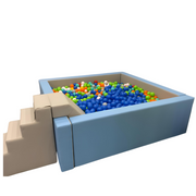 Extra Large Ball Pit with Steps and Slide (24" H x 78" W x 78")