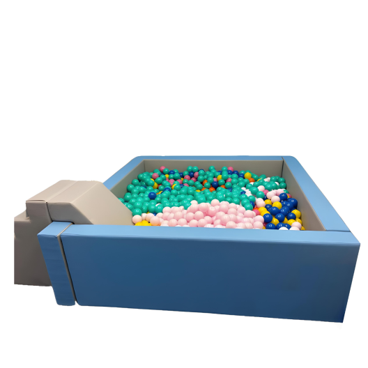 Extra Large Ball Pit with Steps and Slide (24" H x 78" W x 78")