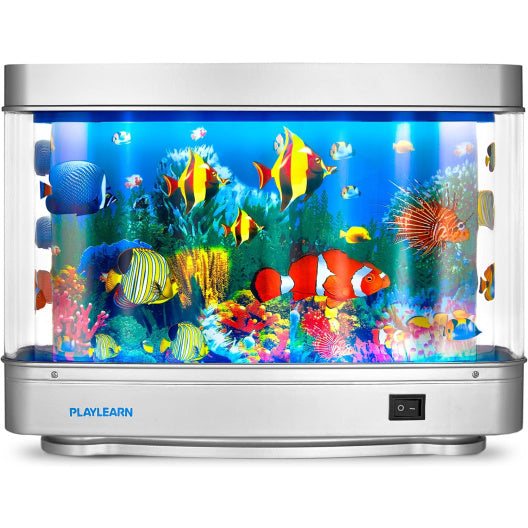 Mini Aquarium Lamp with Rolling Screen (12" L x 3" W x 10" H)