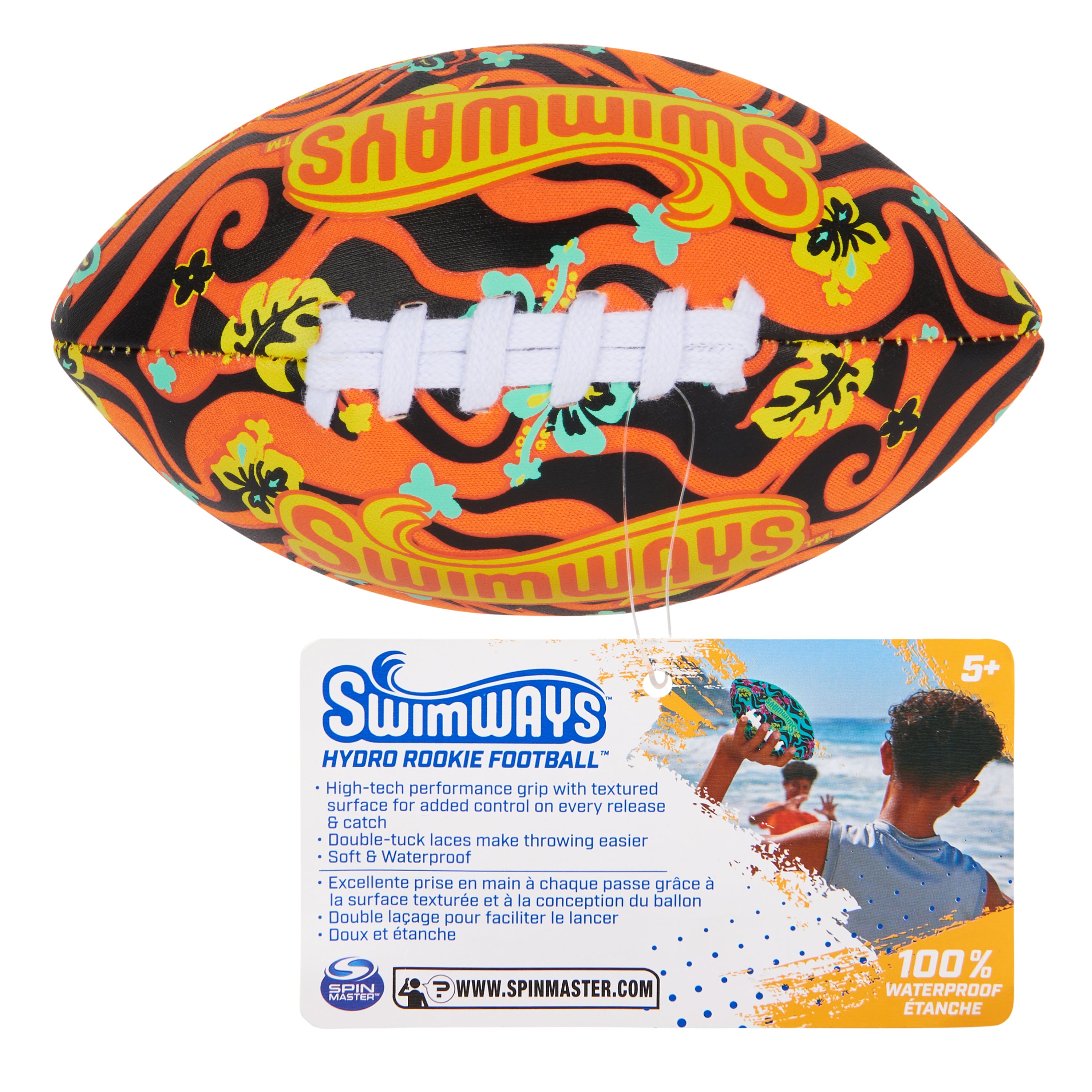 Swimways Hydro Waterproof Football, 6 Inches, Styles May Vary