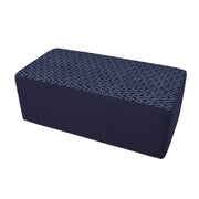 Outdoor 24" x 48" Rectangle Ottoman with Sunbrella, 18" H - Adaptation Indigo/Canvas Navy
