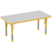 24" x 48" Rectangle T-Molding Activity Table with Adjustable Chunky Legs - Gray/Yellow