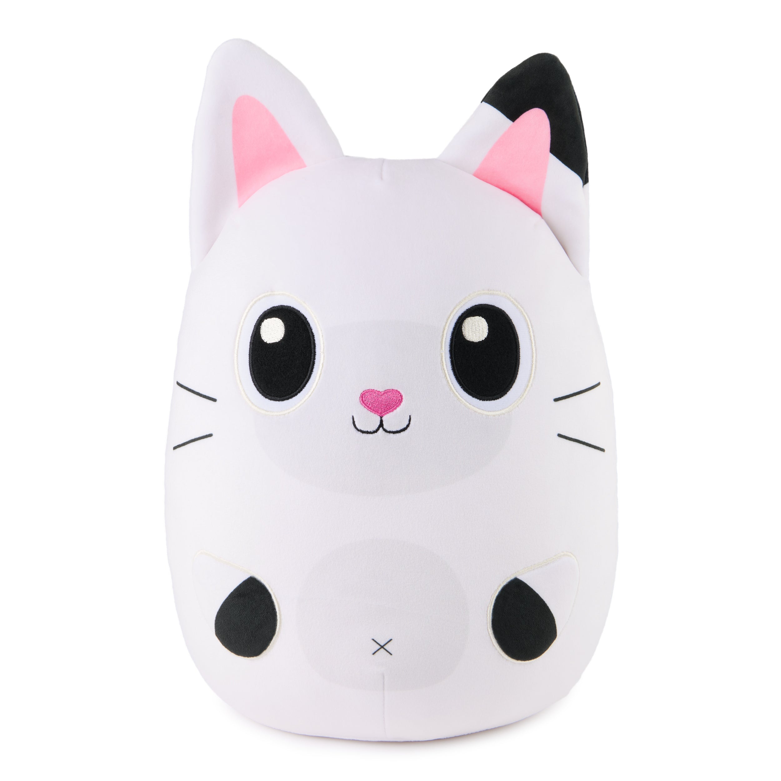 Gabby’s Dollhouse Official Pandy Paws Squishy Plush Toy, Cat Stuffed Animal, Squishy Toys for Ages 1 & Up, White, 12”