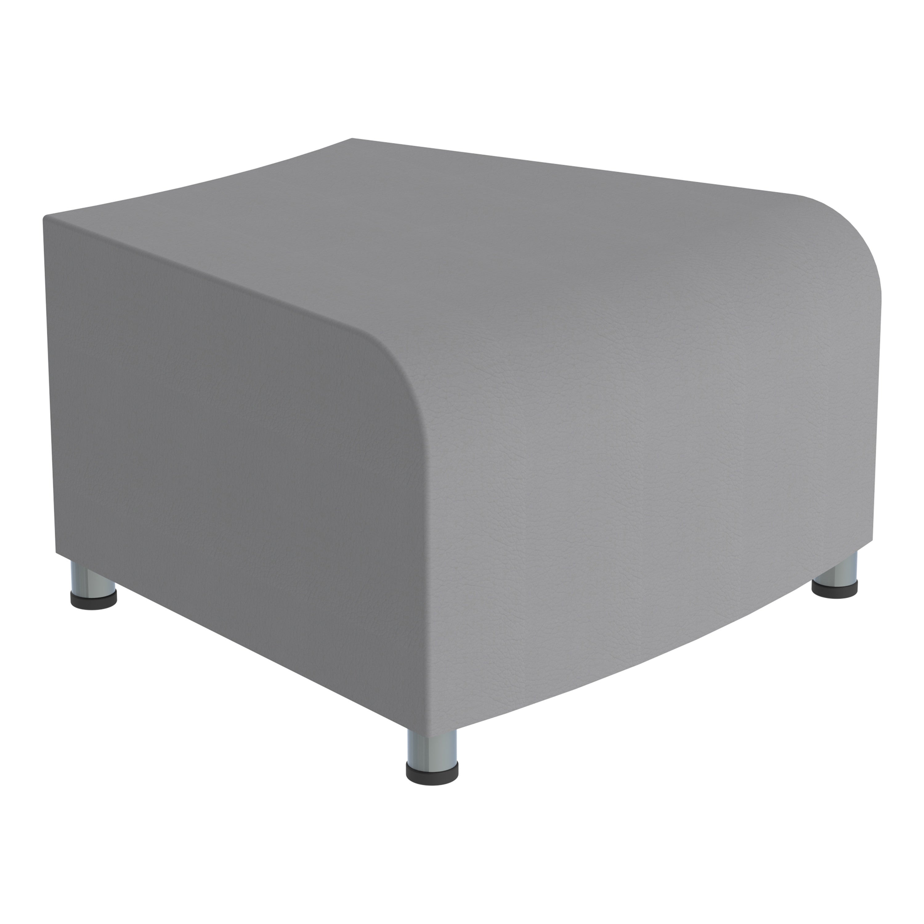 Pro Series Connect Curved Wavelet Backless Seating, 7-Piece Set - Gray