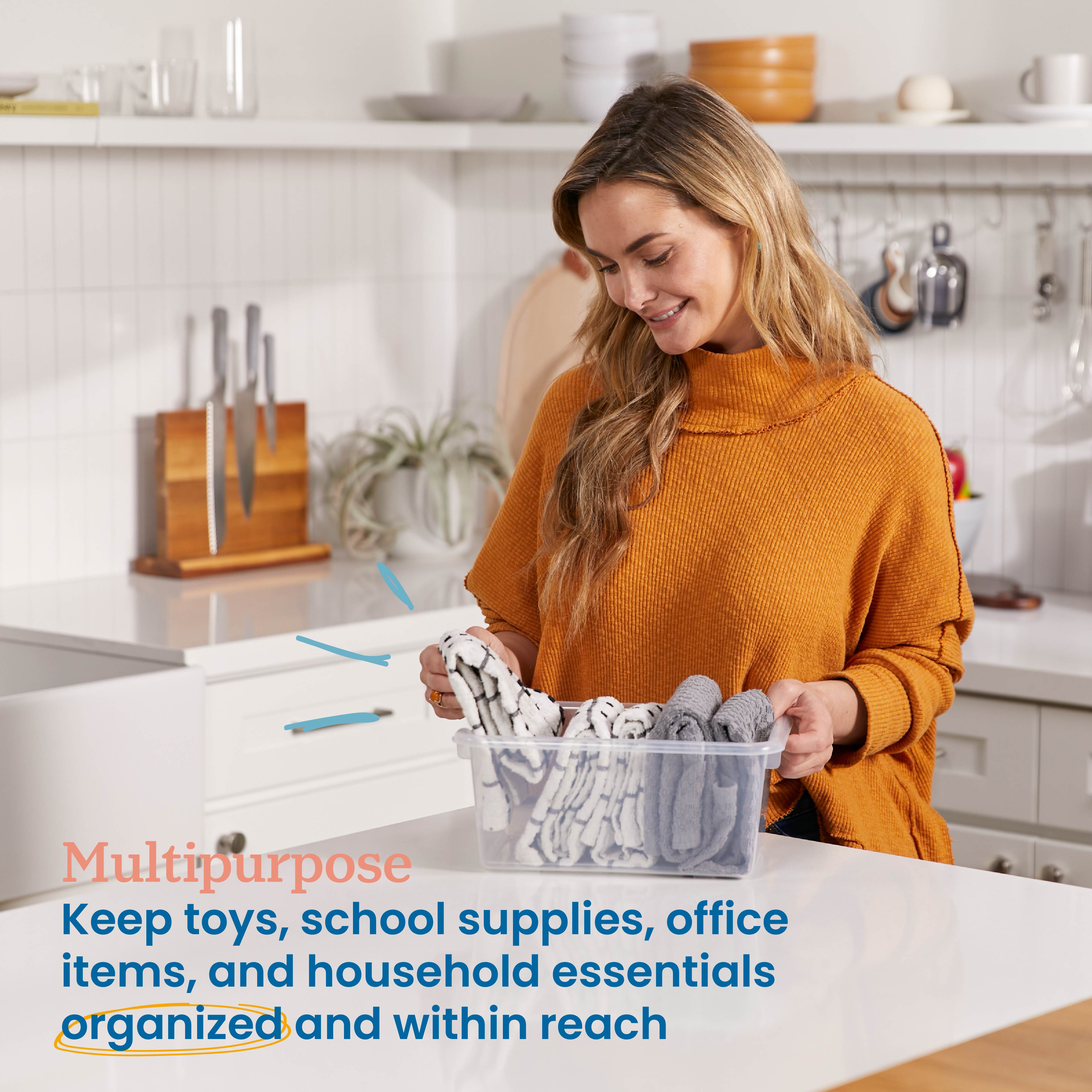 Scoop Front Storage Bins 20-Pack - Clear