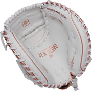 Easton Elite Series Jen Schroeder Catchers Mitt 33-Inch Softball Glove - Right Hand Thrower - White