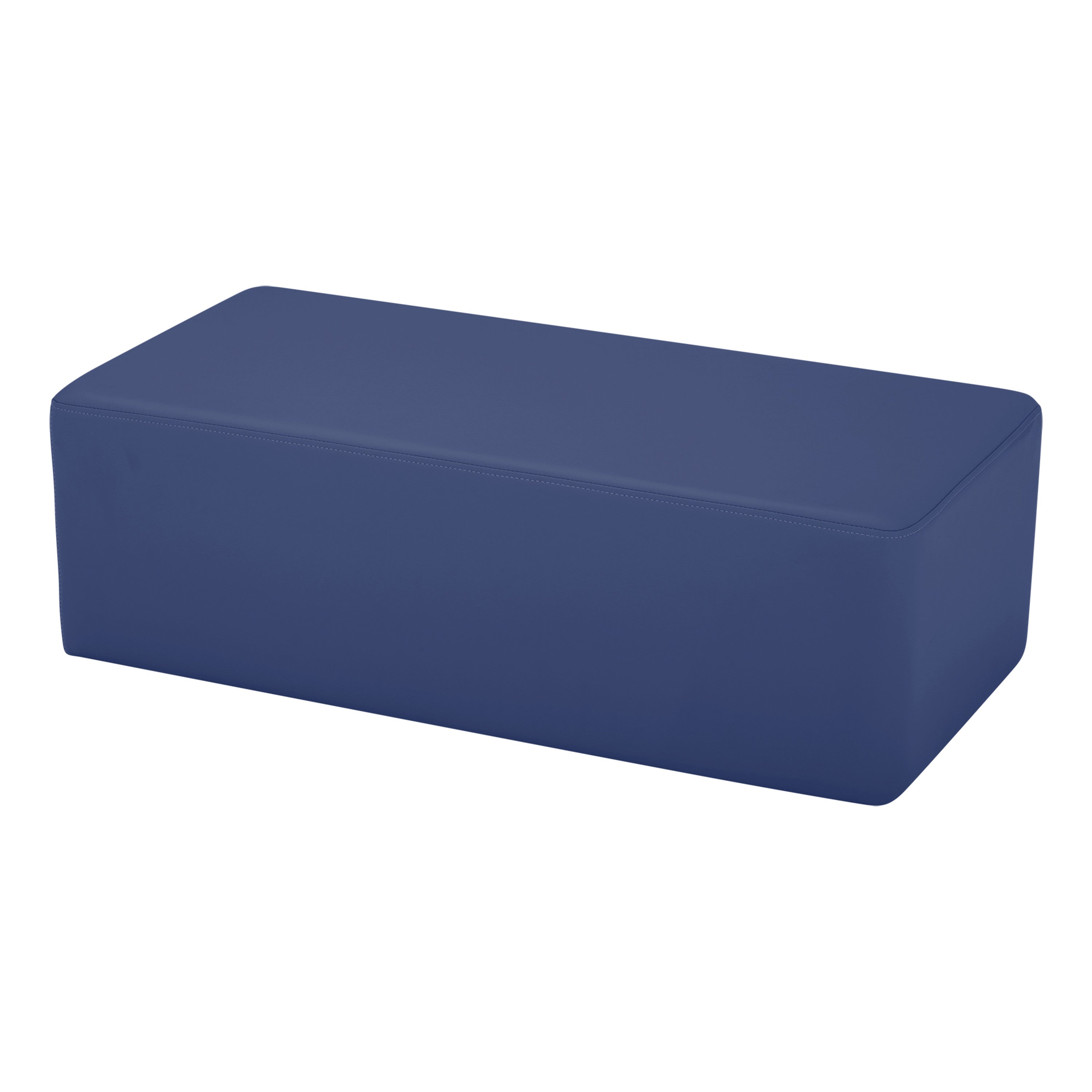 Pro Series Upholstered Rectangle Ottoman 12" Height - Navy