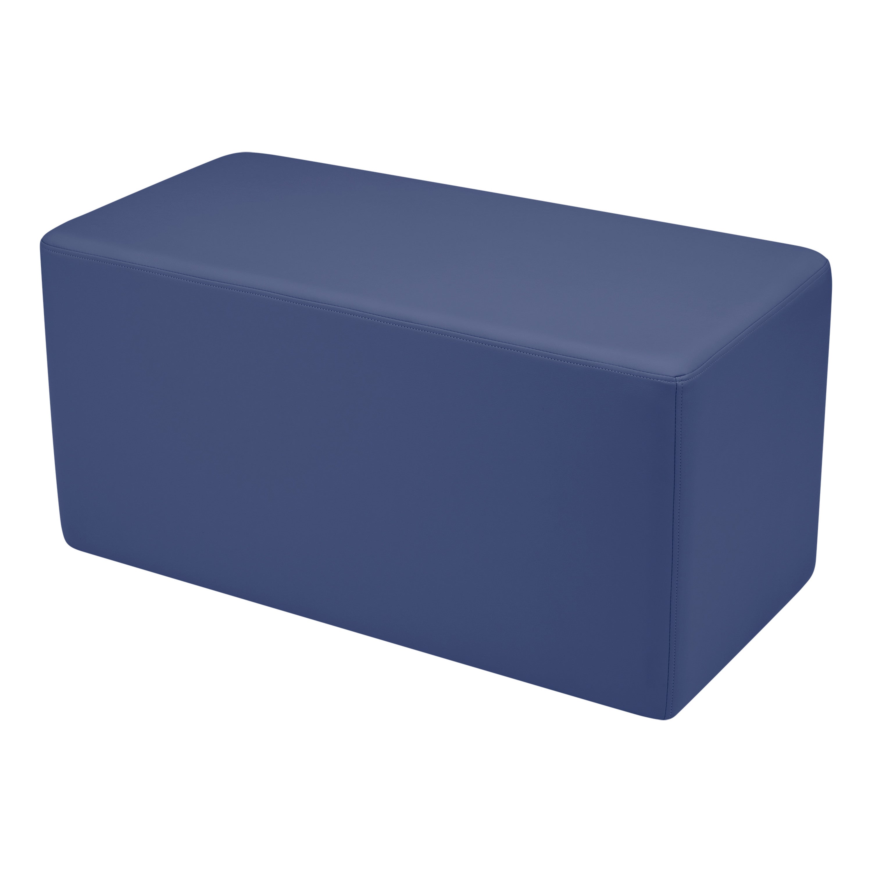 Pro Series Upholstered Rectangle Ottoman 18" Height - Navy