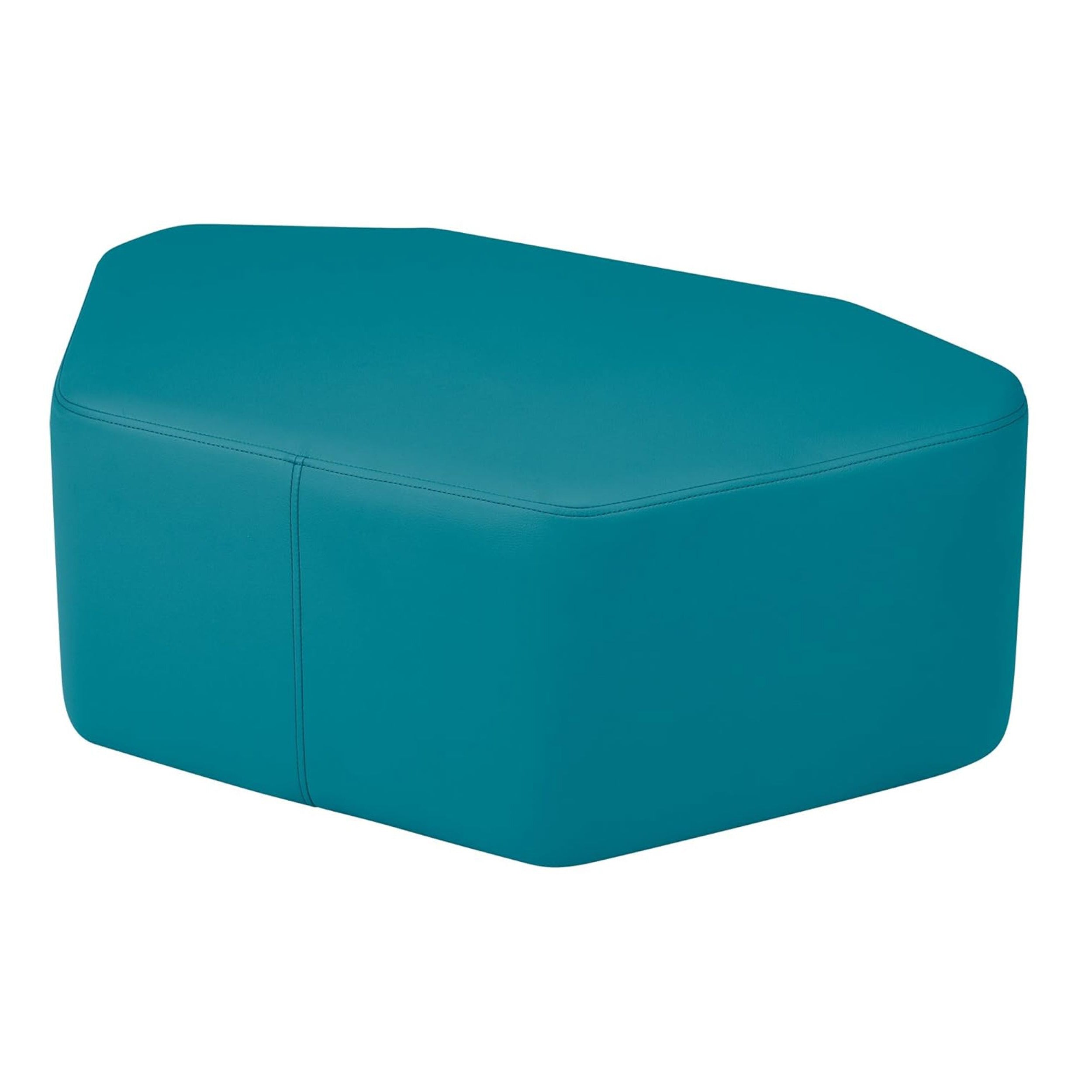 Pro Series Upholstered Petal Ottoman 12" Height - Teal