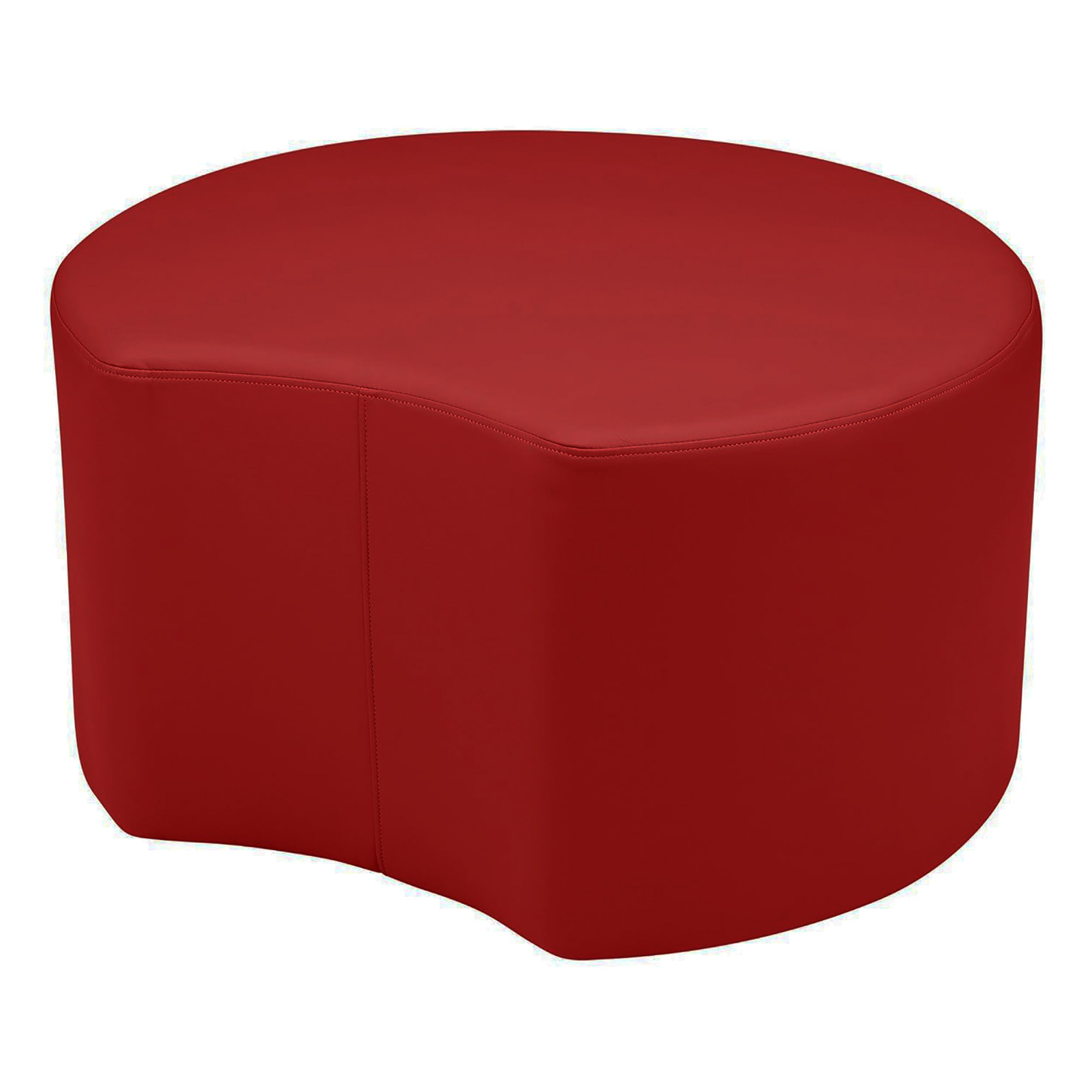 Pro Series Upholstered Crescent Ottoman 18" Height - Crimson