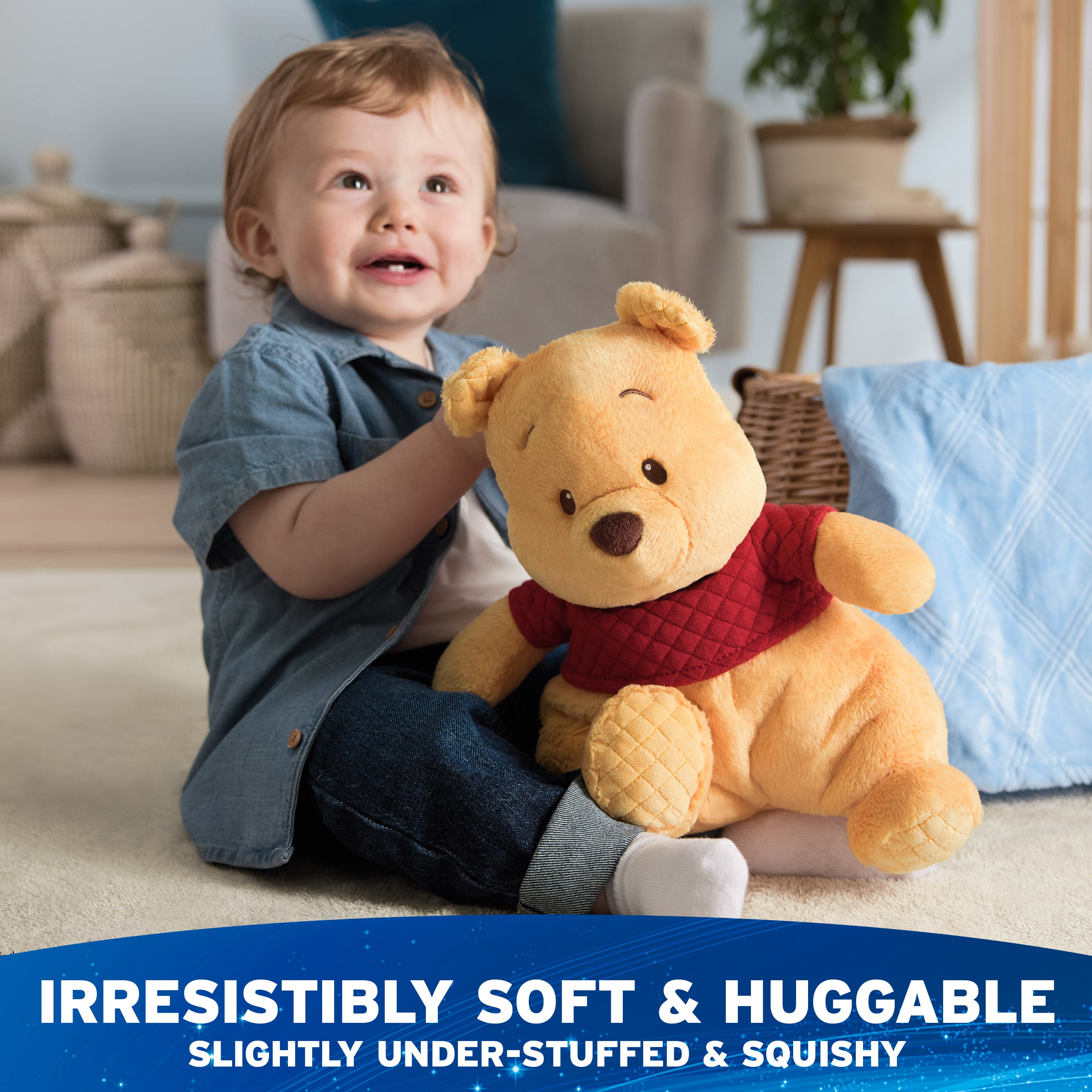 GUND Disney Official Winnie the Pooh Oh So Snuggly Plush, Teddy Bear Stuffed Animal for Babies and Infants, Yellow, 12.5”