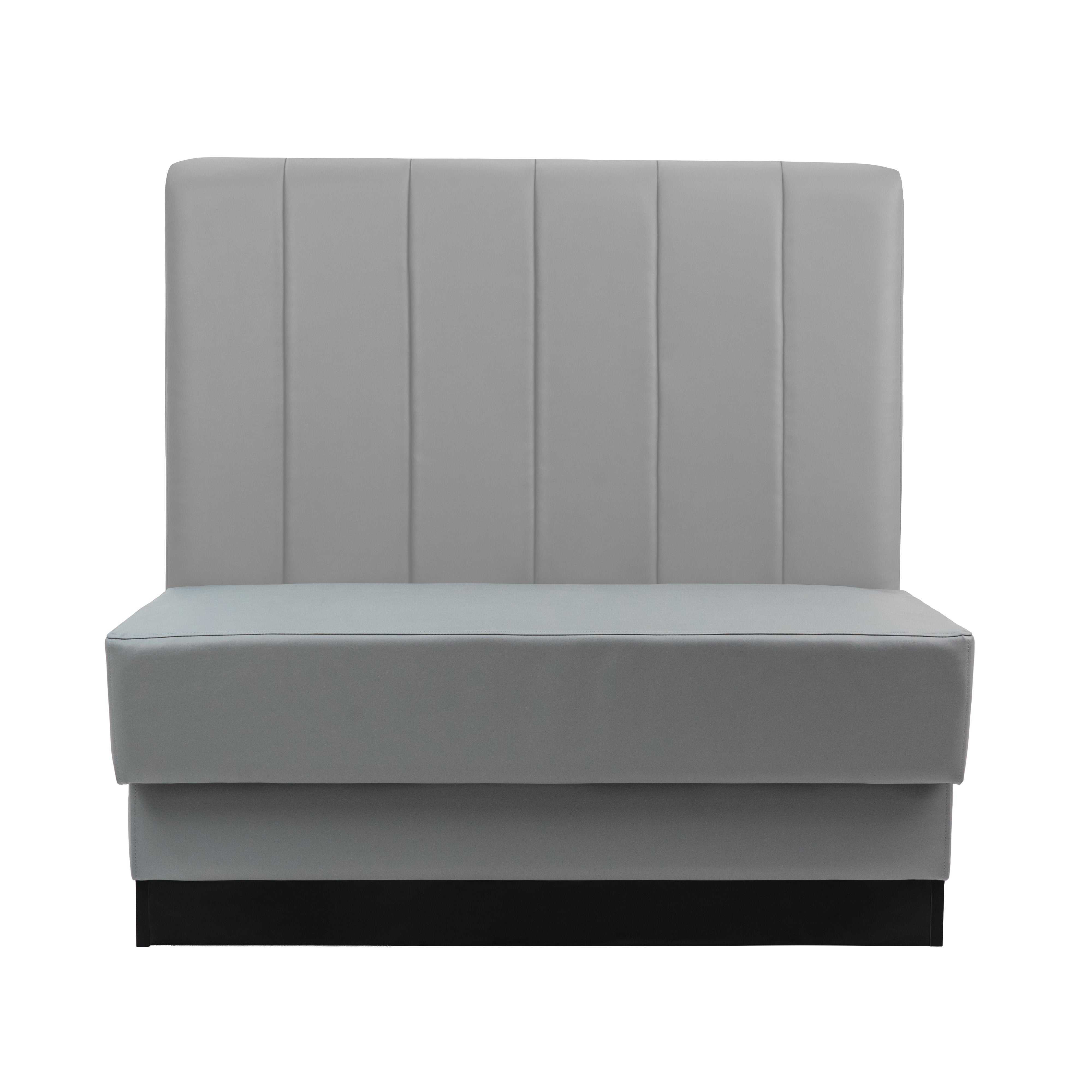 Pro Series Channel Back Single-Sided Restaurant Booth Seating - Dark Gray