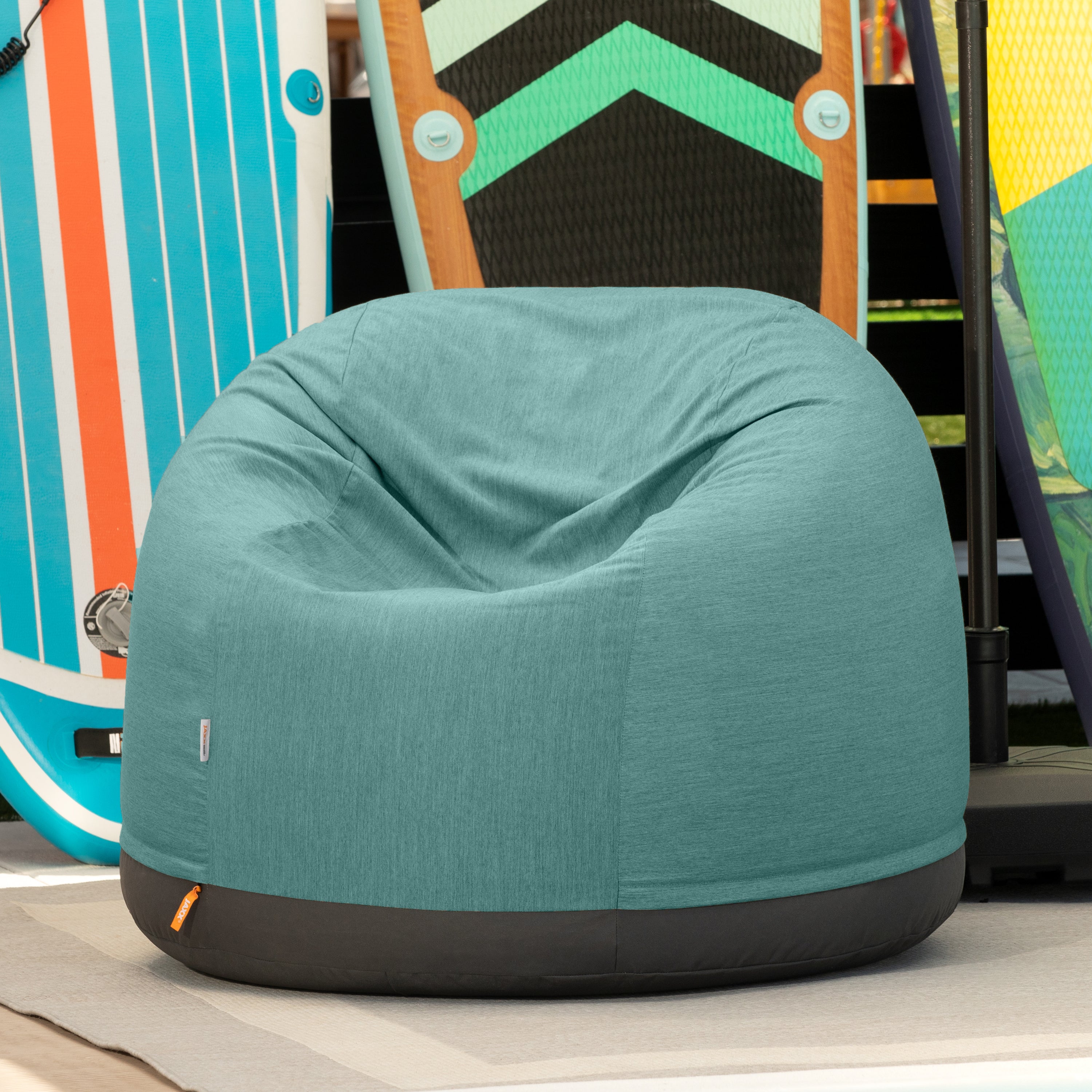 Jaxx Palmetto Large Round Outdoor Bean Bag Club Chair - Sunbrella Breeze