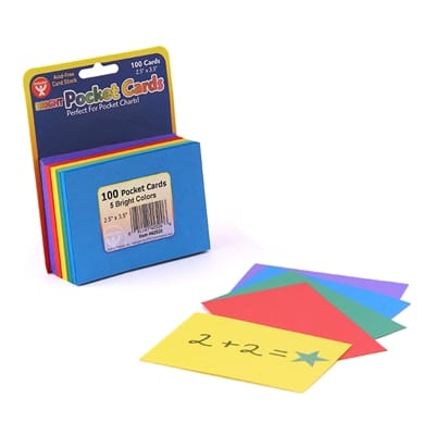Pocket / Playing Cards, 2.5"x3.5", 100 cards, 8 ea. Of 12 Colors+4 White