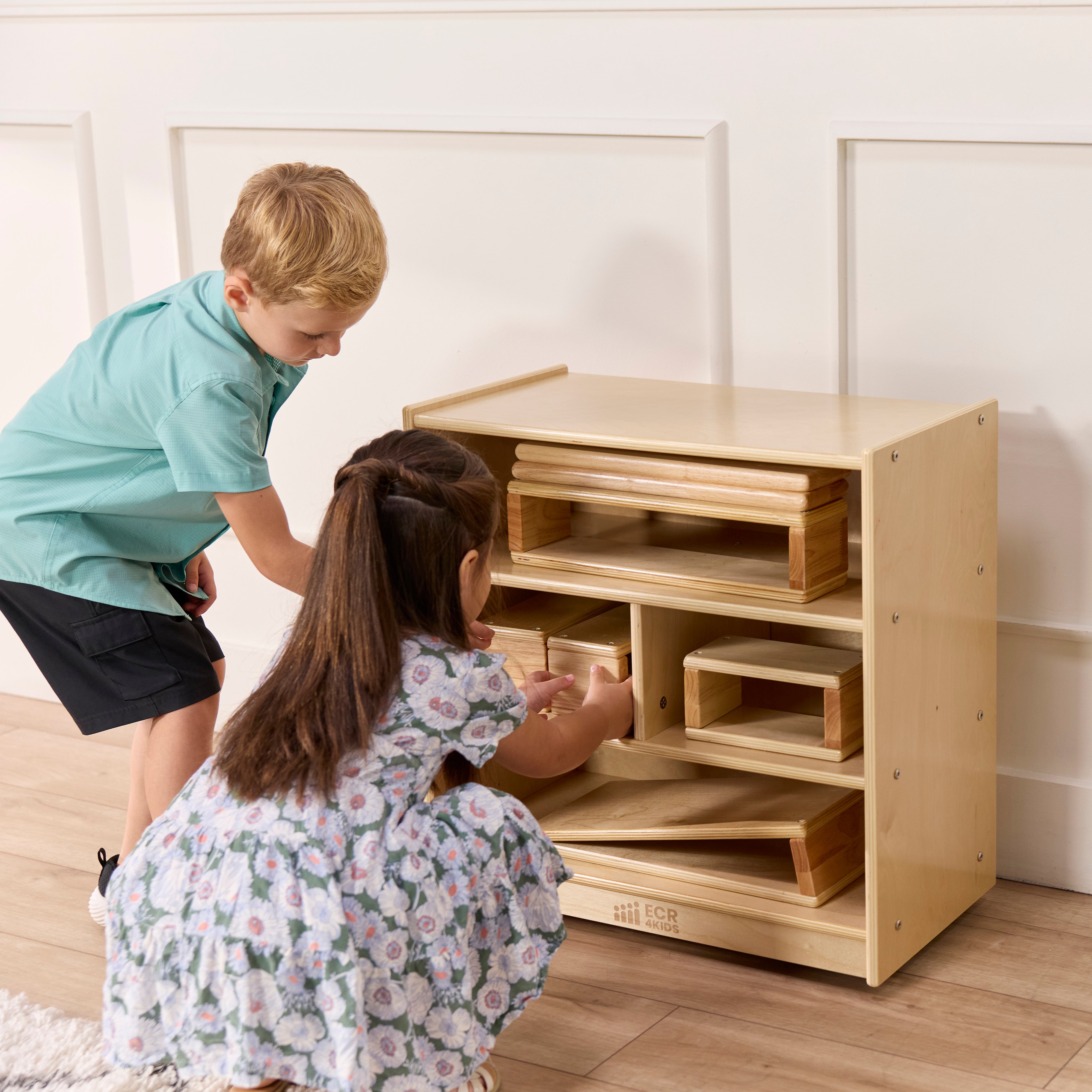 Small Block Storage Cart 24in - Natural
