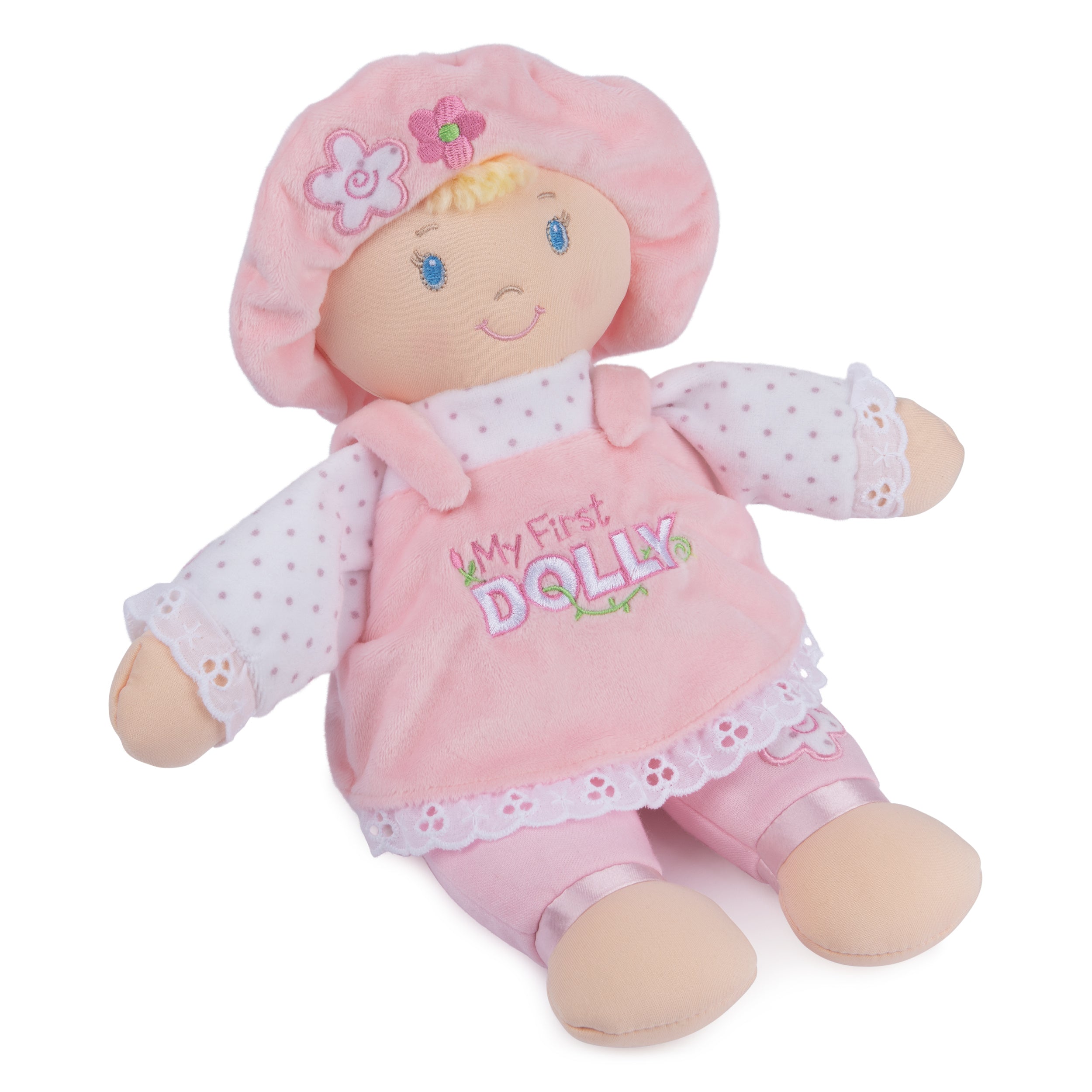GUND Baby My First Dolly, Plush Doll for Babies and Toddlers, Pink/White, 13”
