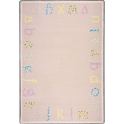 Polka Dot ABC's 3'10" x 5'4" area rug in color Multi