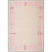 Polka Dot ABC's 5'4" x 7'8" area rug in color Pink