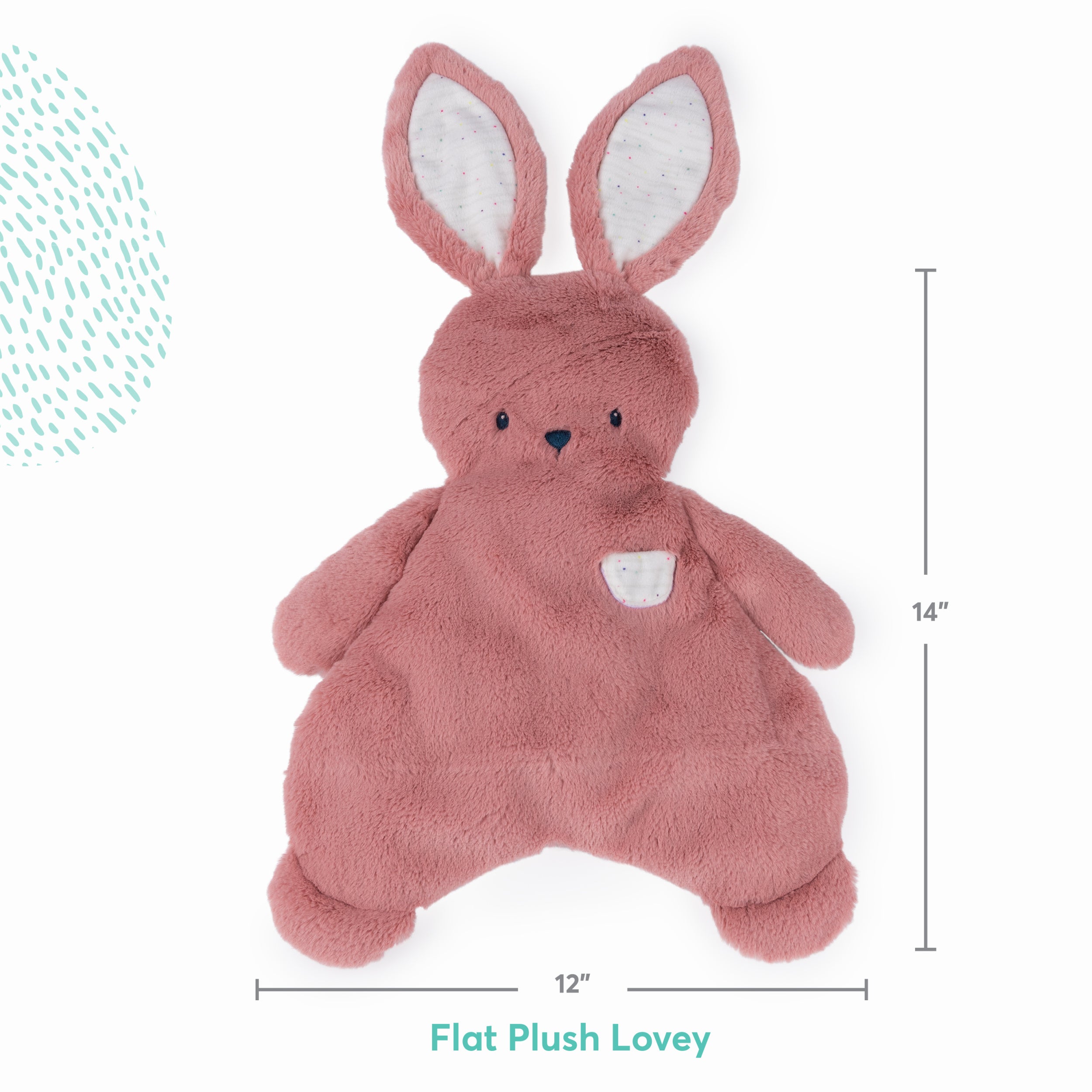 Baby GUND Oh So Snuggly Bunny Lovey, Premium Soft Plush Blanket for Babies and Newborns, Dusty Rose Pink