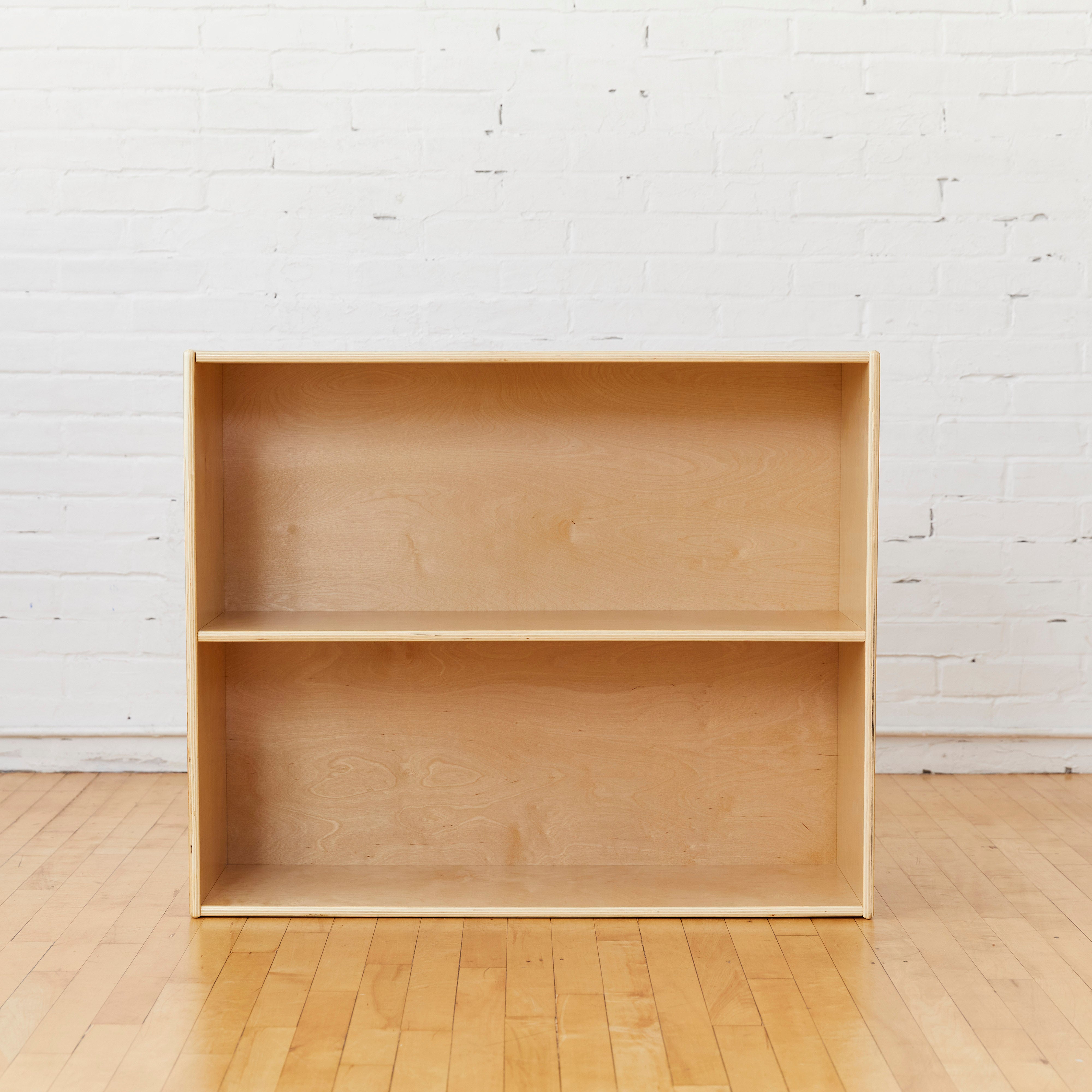 Streamline 2-Shelf Storage Cabinet with Back 30in H - Natural