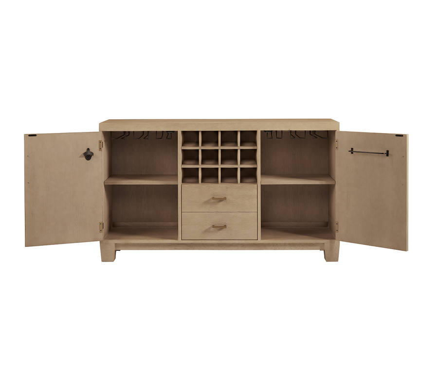 American Heritage® Port Royal Bar Console, White Oak