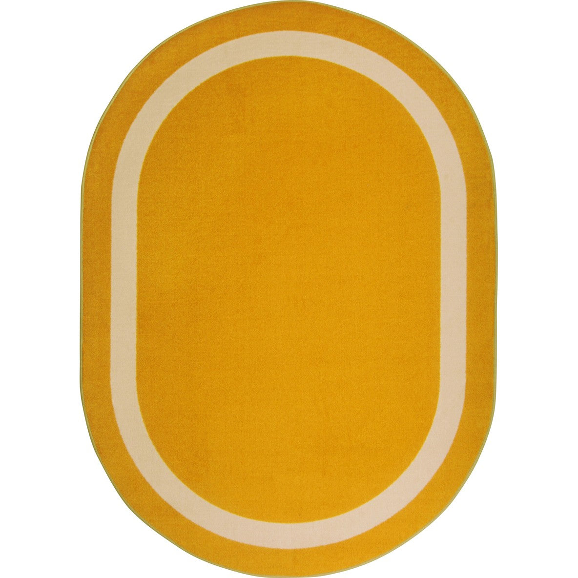 Portrait 3'10" x 5'4" Oval area rug in color Goldenrod