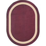 Portrait 3'10" x 5'4" Oval area rug in color Heather