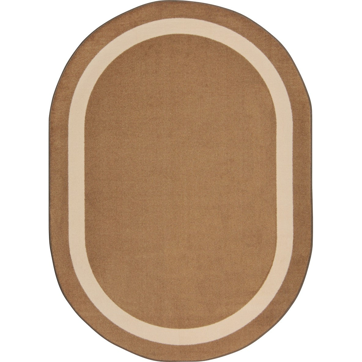 Portrait 3'10" x 5'4" Oval area rug in color Mocha
