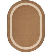 Portrait 3'10" x 5'4" Oval area rug in color Mocha