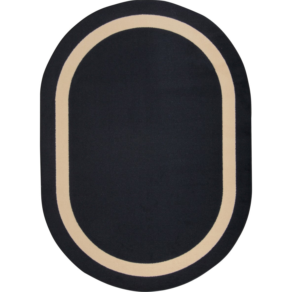 Portrait 3'10" x 5'4" Oval area rug in color Onyx