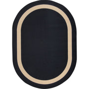 Portrait 3'10" x 5'4" Oval area rug in color Onyx