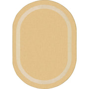 Portrait 3'10" x 5'4" Oval area rug in color Sandstone