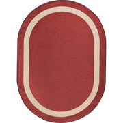 Portrait 3'10" x 5'4" Oval area rug in color Wine