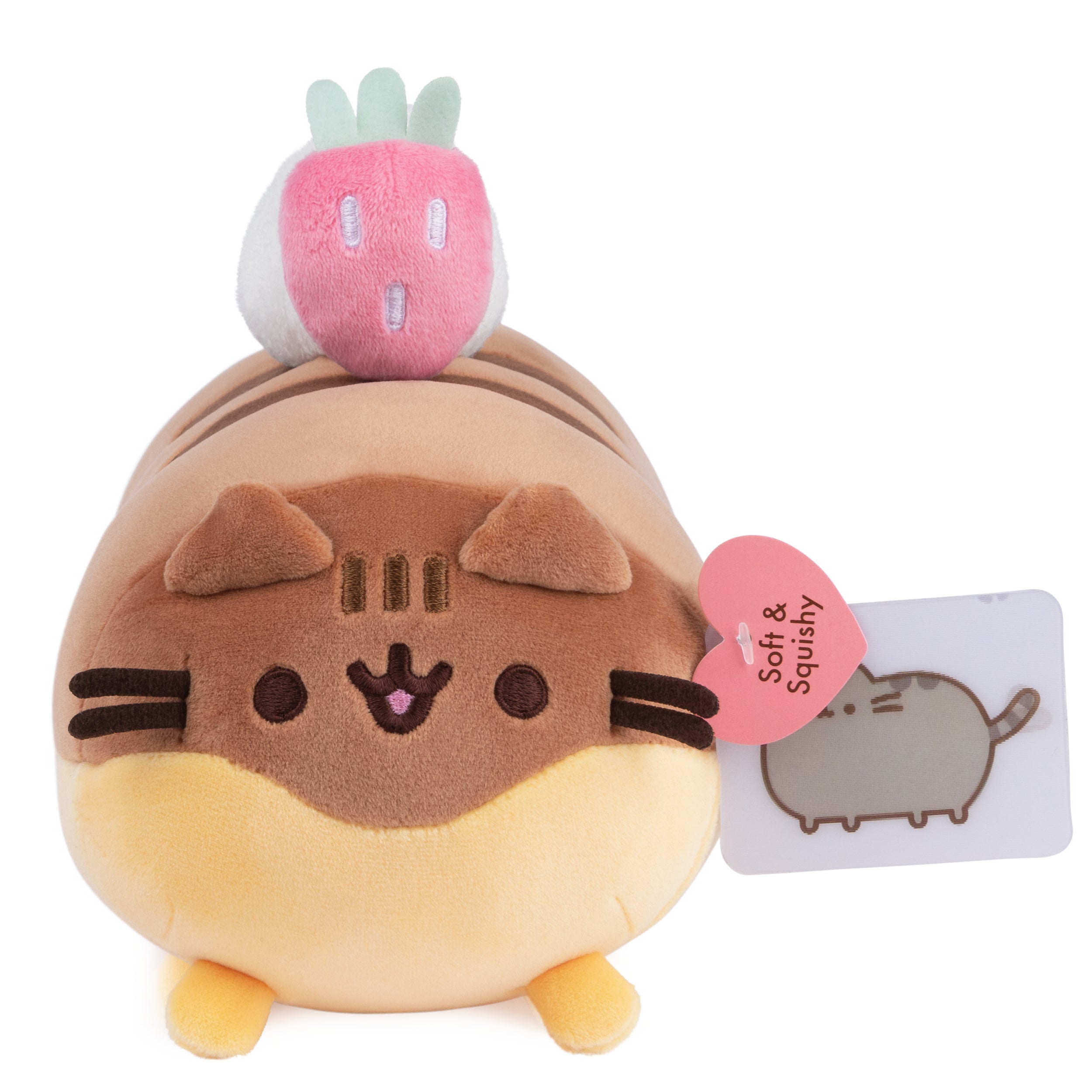 GUND Pusheen Éclair Squisheen Plush, Stuffed Animal for Ages 8 and Up, Brown/Yellow, 11”