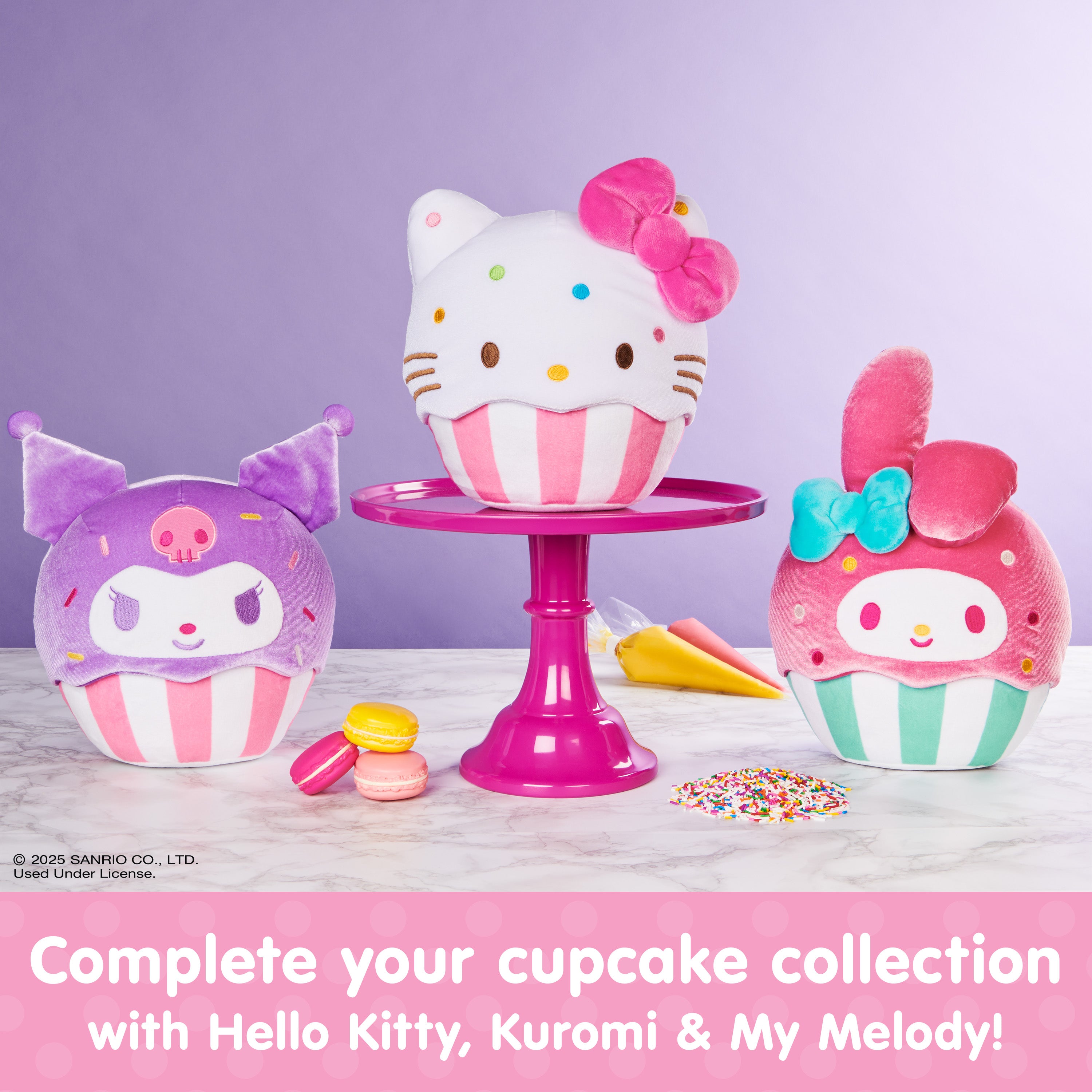 GUND Sanrio Hello Kitty and Friends My Melody Cupcake Plush, Stuffed Animal for Ages 1 and Up, Pink/White, 8”