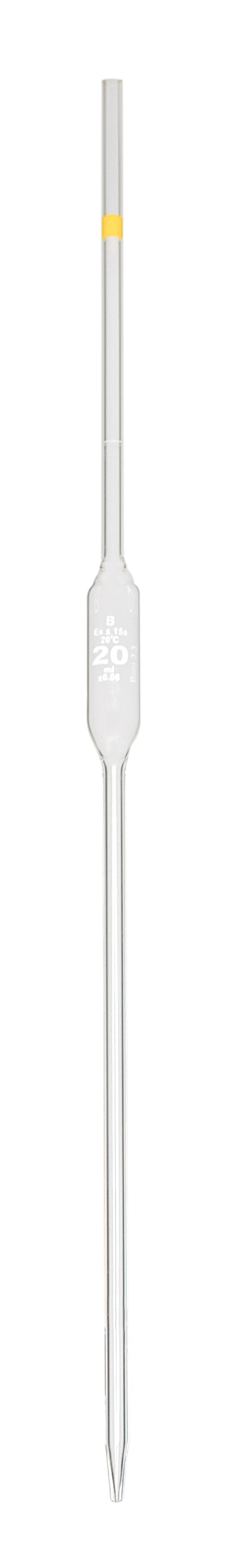 Pipette Volumetric, Borosilicate Glass, 20ml, Case of 100