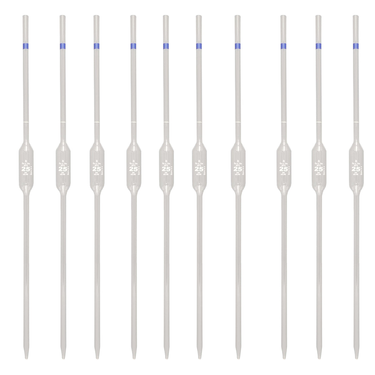 Pipette Volumetric, Borosilicate Glass, 25ml, Pack of 10