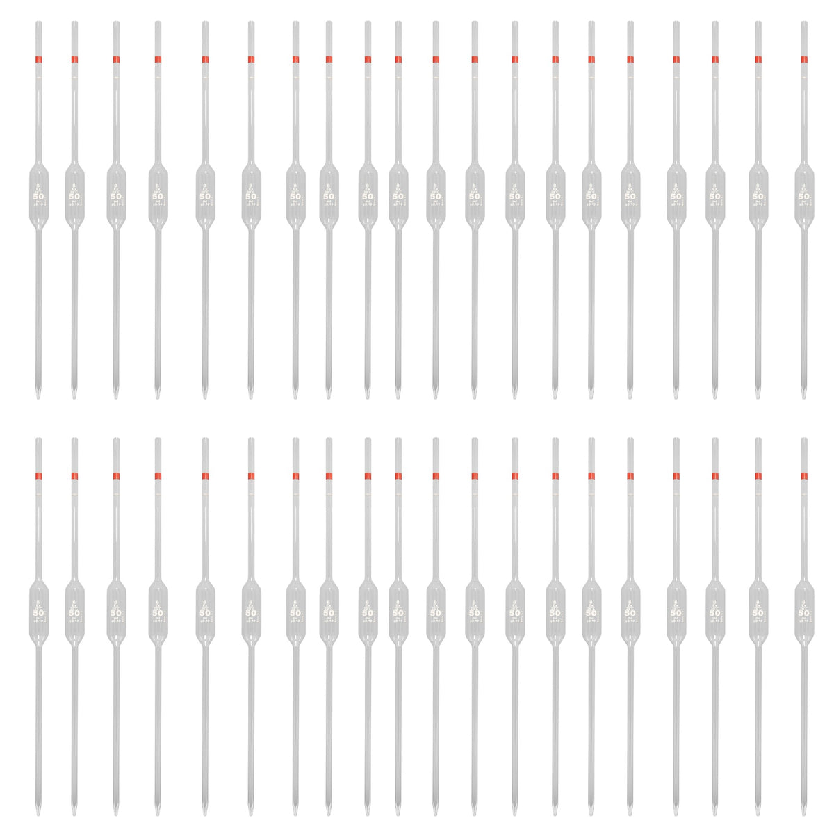 Pipette Volumetric, Borosilicate Glass, 50ml, Case of 40
