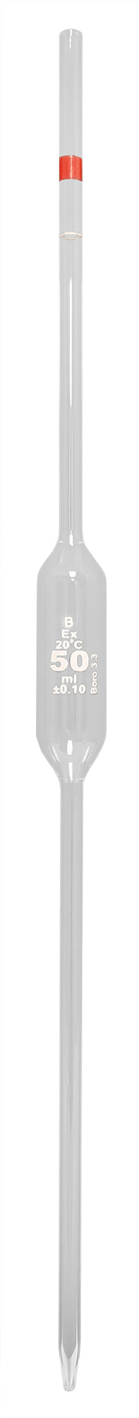 Pipette Volumetric, Borosilicate Glass, 50ml, Pack of 4