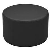 Pro Series Upholstered Round Ottoman 12" Height - Black